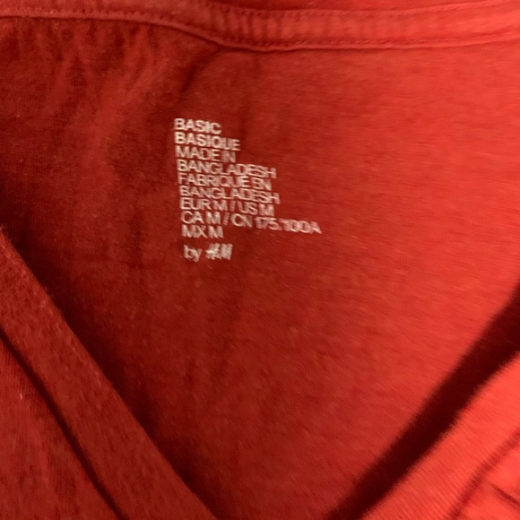 H&M basics orange/red t-shirt - Picture 3 of 4